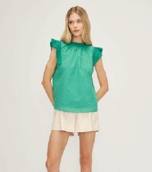 Melissa Nepton Jolene Blouse - Bright Teal