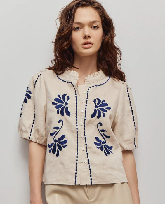 Melissa Nepton Lito Blouse - Light Beige