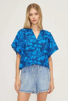 Melissa Nepton Poppy Shirt - Blue Floral