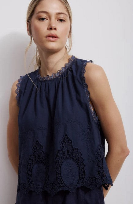 Melissa Nepton Rio Top - Navy