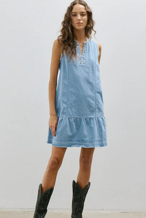 Melissa Nepton Rook Dress - Medium Blue