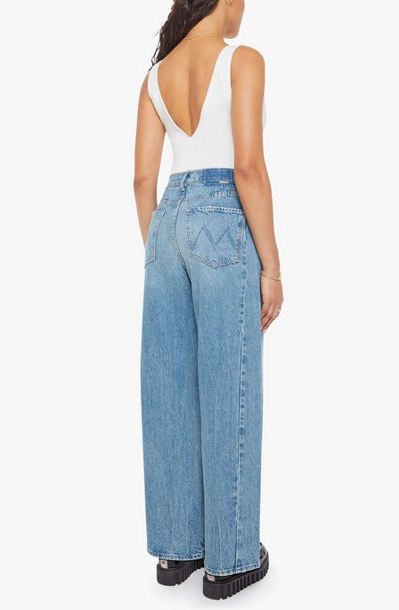 Mother Lil Pipe-Dream Button Sneak Jeans - Folk Star