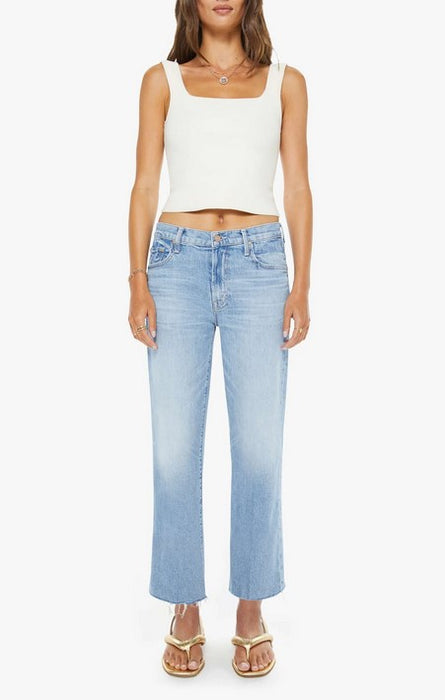 Mother Mid Rise rambler Zip Ankle Fray jeans - Comeback Kid