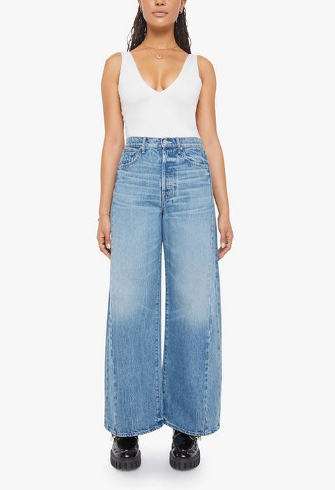 Mother Lil Pipe-Dream Button Sneak Jeans - Folk Star