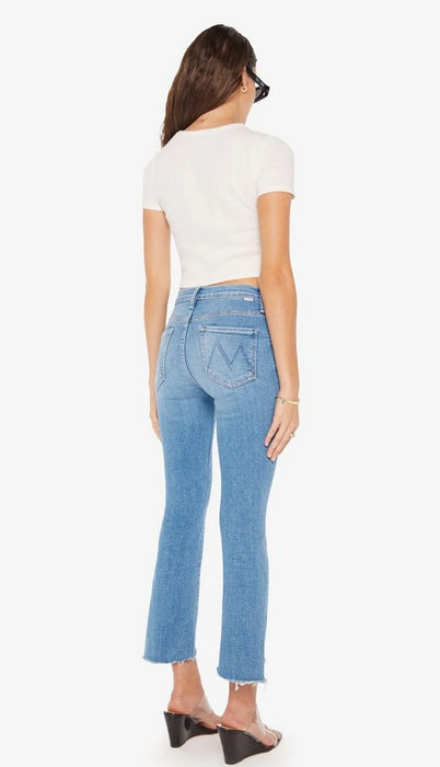 Mother The Insider Crop Step Fray Jeans - Out of the Blue