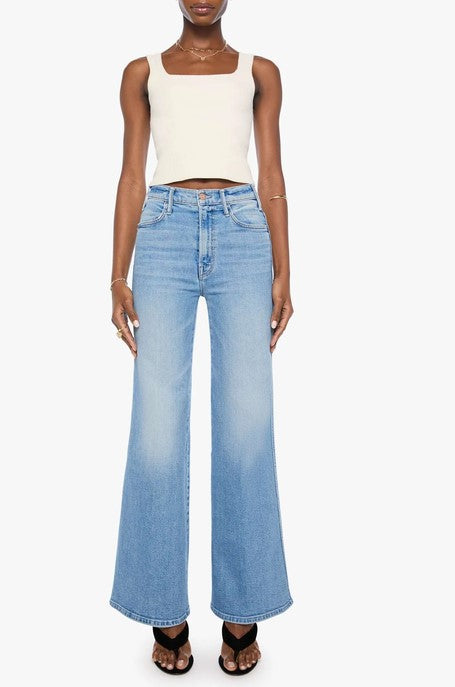 Mother The Hustler Roller Double Sneak Jeans - Saddle Up