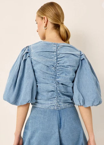 Marie Oliver Rowan Top - Lightwash