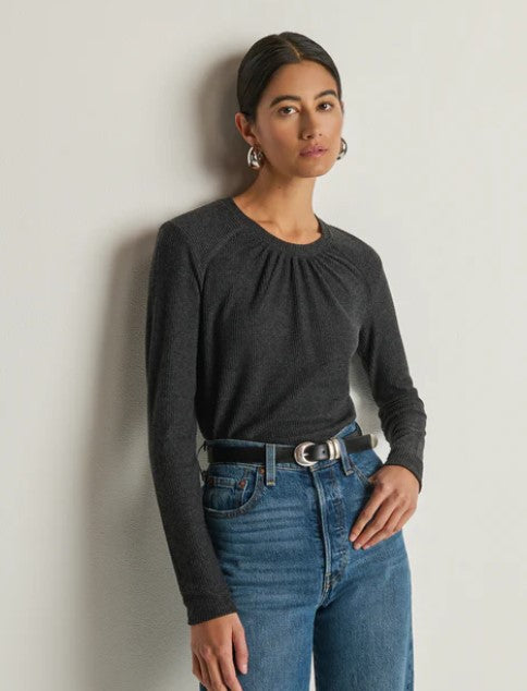 Nation LTD Alejandra Tee - Heather Charcoal