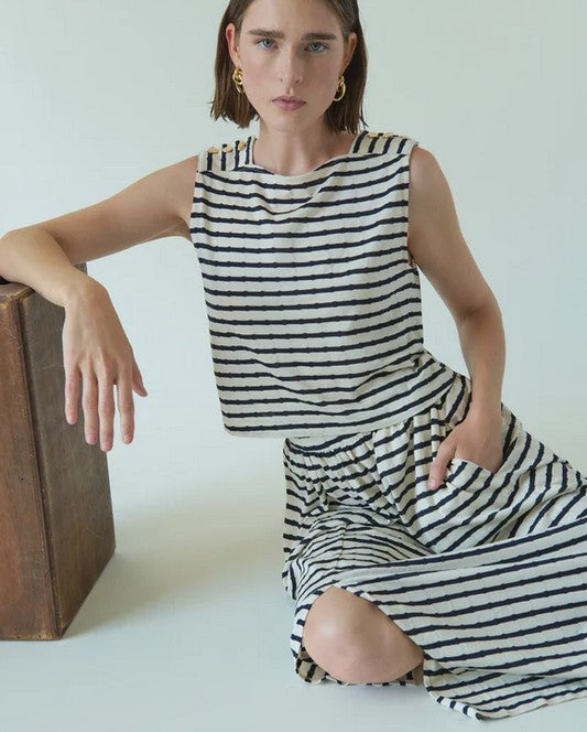Nation LTD Bettina Tank - Night Sky Stripe