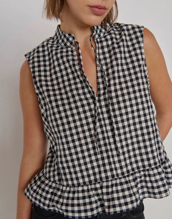 Nation Dana Tank - Black/Cream Gingham