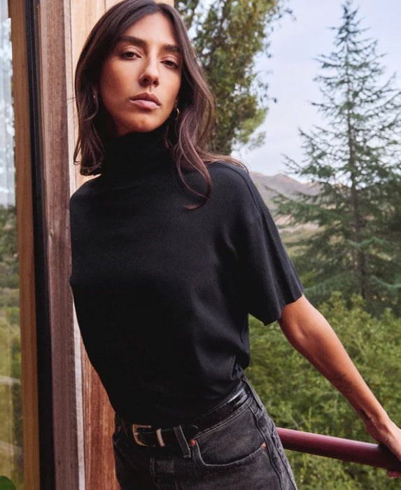 Nation LTD Fable Turtleneck Tee - Jet Black