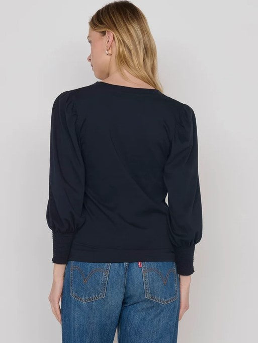 Nation LTD Flora Peasant Tee - Night Sky