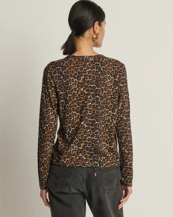 Nation LTD Marion Twist Front Tee - Winter Leopard