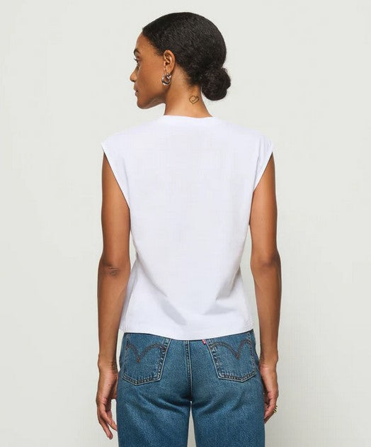Nation LTD Meg Pleated Tee - White