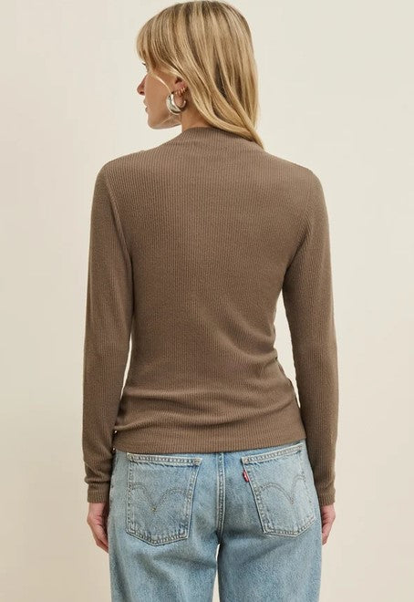 Nation Neda Pleated Top - Military Brown