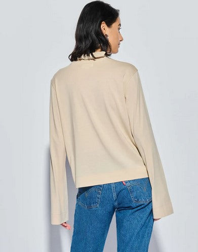 Nation LTD Neo Mock Neck Tee - Parchment