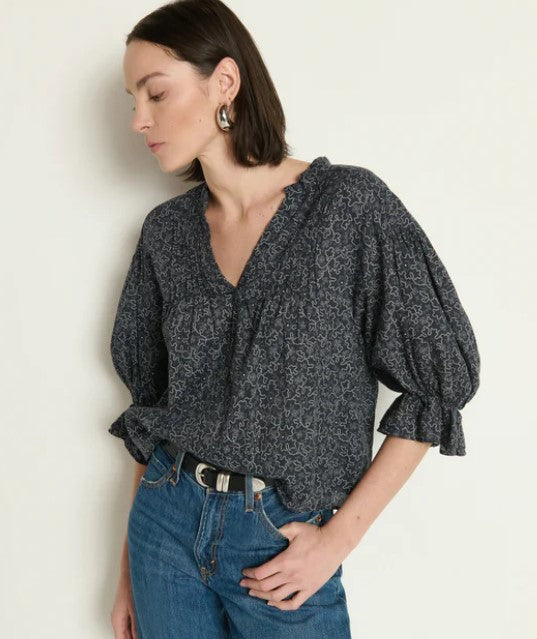 Nation Scarlet Pintuck Blouse - Sante Fe Floral