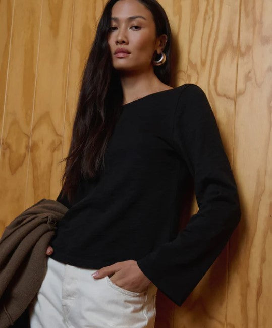 Nation LTD Tavin Tie Back Top - Black