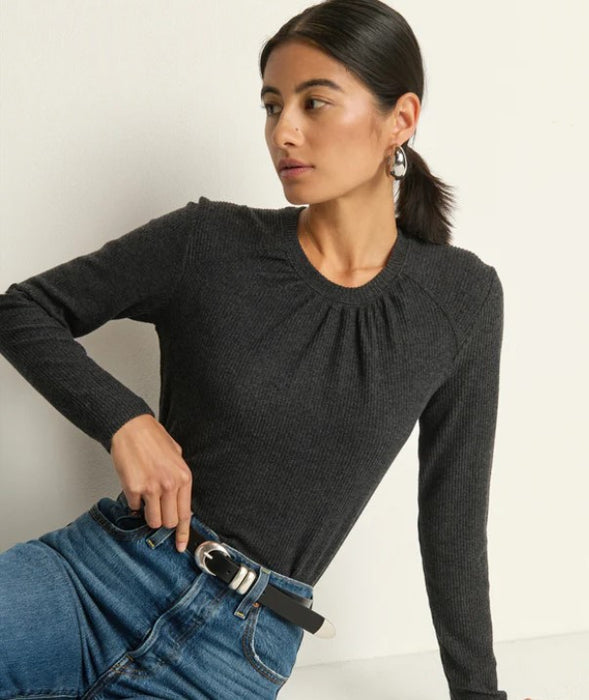 Nation LTD Alejandra Tee - Heather Charcoal