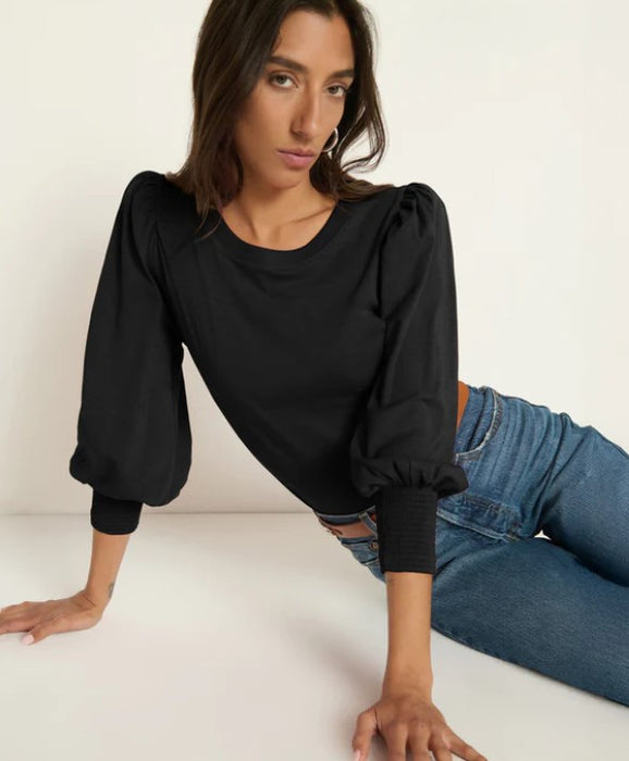 Nation LTD Loren Peasant Tee - Jet Black