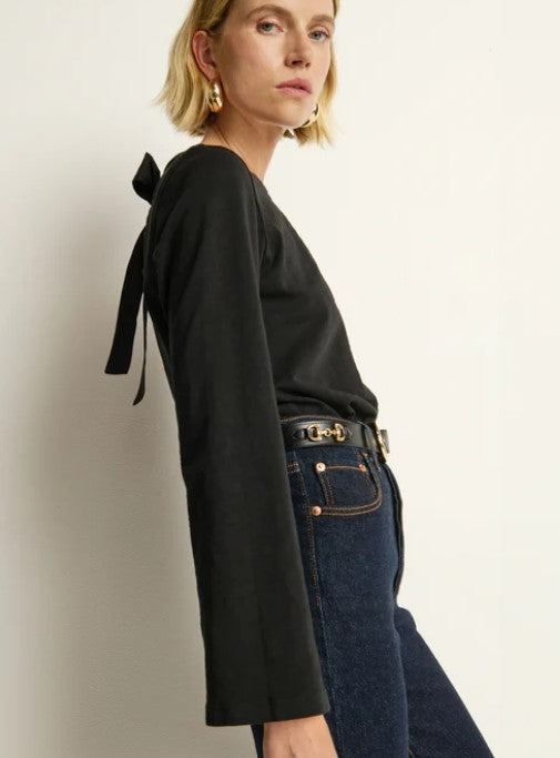 Nation LTD Tavin Tie Back Top - Black