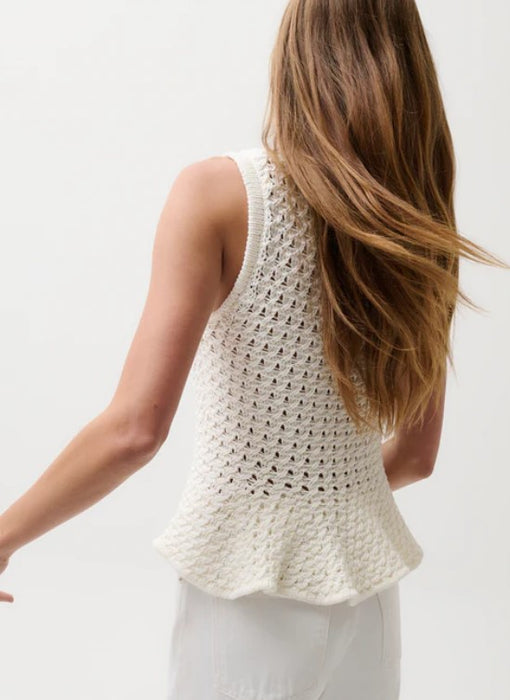 Pistola Anna Peplum Top - White