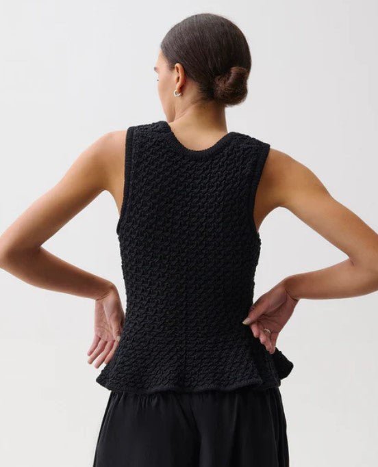 Pistola Anna Peplum Top - Black