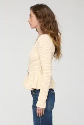 Pistola Elina Peplum Cardigan - Prosecco