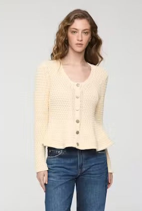 Pistola Elina Peplum Cardigan - Prosecco
