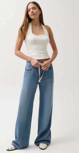 Pistola Jadyn Drawstring Palazzo Jeans - Expanse