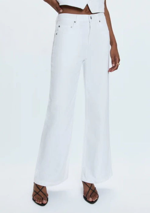 Pistola Jadyn Low Slung Palzzo Jeans - Vivid White