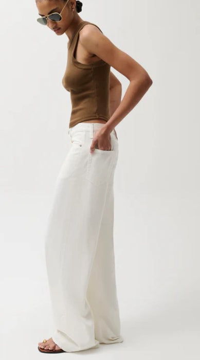 Pistola Sydney High Rise Linen Pants - Egret