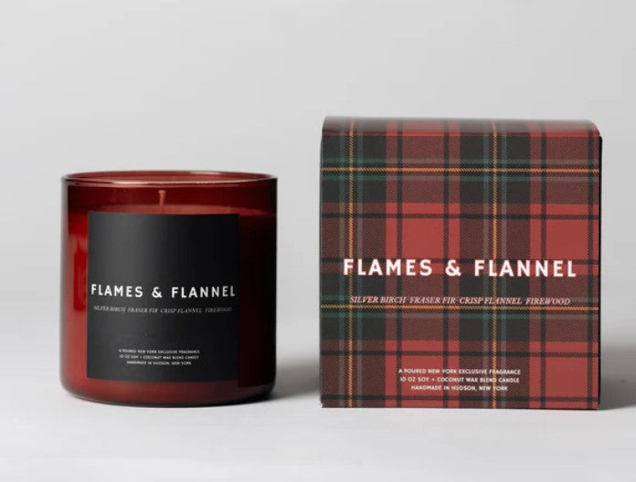 Poured New York Flames and Flannel Candle