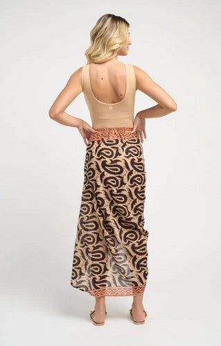 Guadalupe Asterisco Pareo Skirt - Red