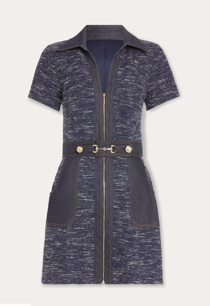 Ramy Brook Darla Dress - Navy Tweed