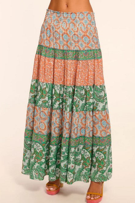 Ramy Brook Dorotha Skirt - Palm Patchwork
