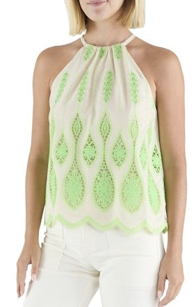 Ramy Brook Selina Top - Lime Lace
