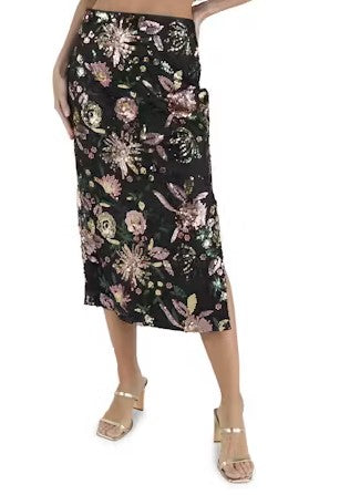 Ramy Brook Floral Timothy Skirt - Black Multi