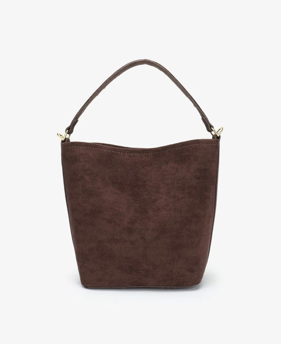 Remi Reed Feigh Mini Suede Bag - Chocolate