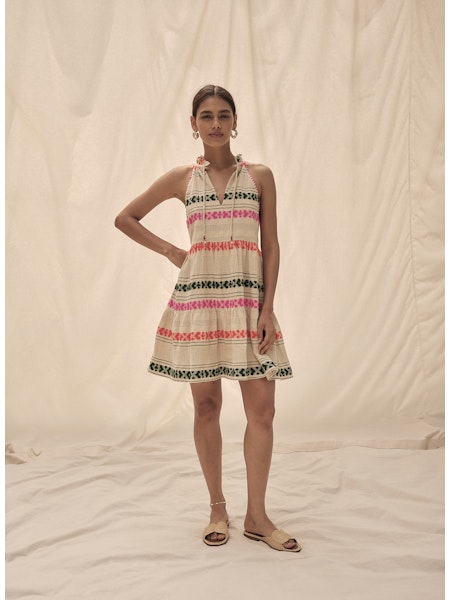 Saylor NYC Calico Jacquard Dress - Stripe