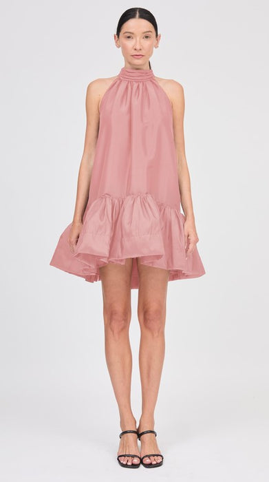 Simkhai Hope Bow Mini Dress - Dusty Rose