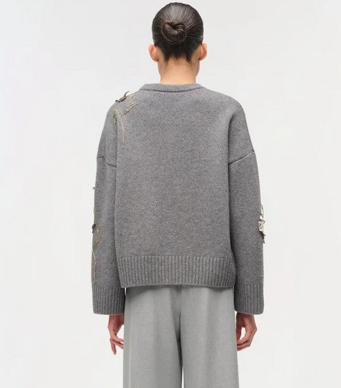 Simkhai Dawna Embellished Sweater - Nickel Melange