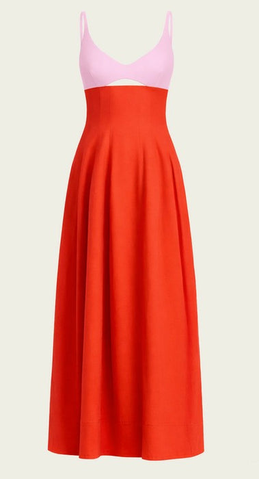 Simkhai Maddy Dress - Lobster/Pink