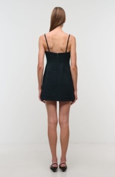 Simkhai Maeva Bustier Mini Dress - Dark Spruce