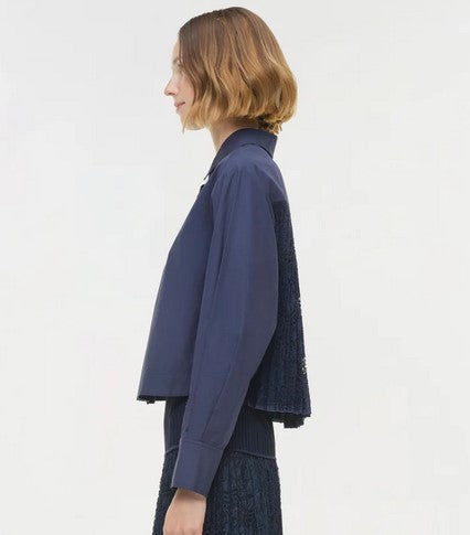 Simkhai Kacey Cotton Lace Shirt - Midnight