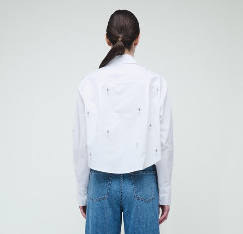 Simkhai Renata Embellished Shirt - White