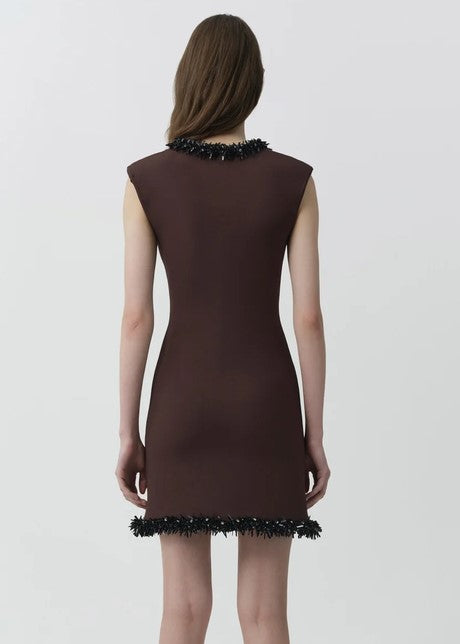 Simkhai Suki Mini Dress - Chocolate/Black