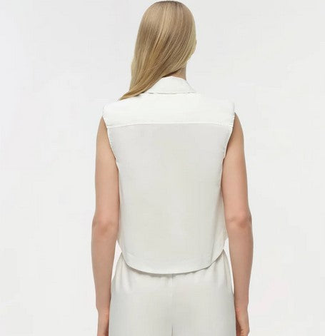 Simkhai Winslow Sleeveless Shirt - White