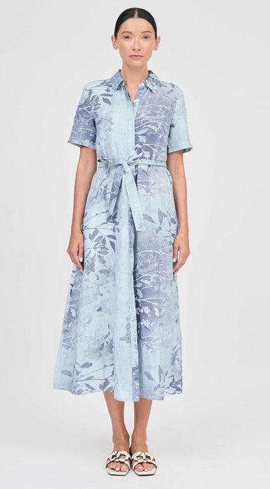Simkhai Audria Belted Dress - Sky Floral