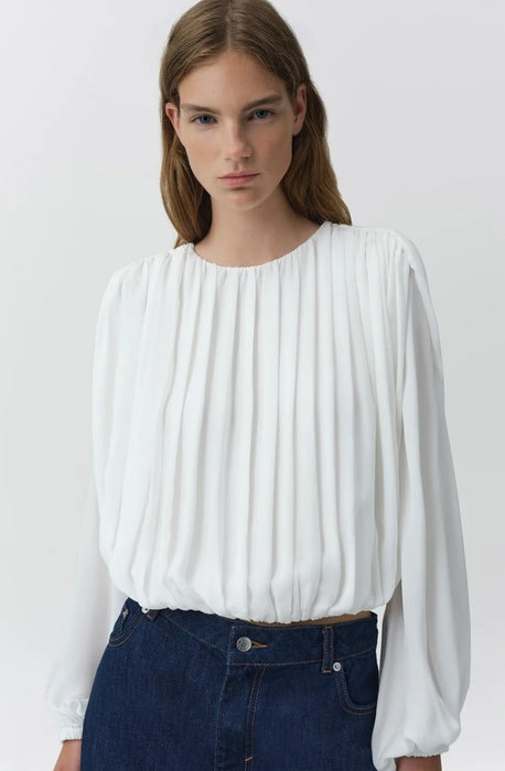 Simkhai Frida Long Sleeve Top - Ivory